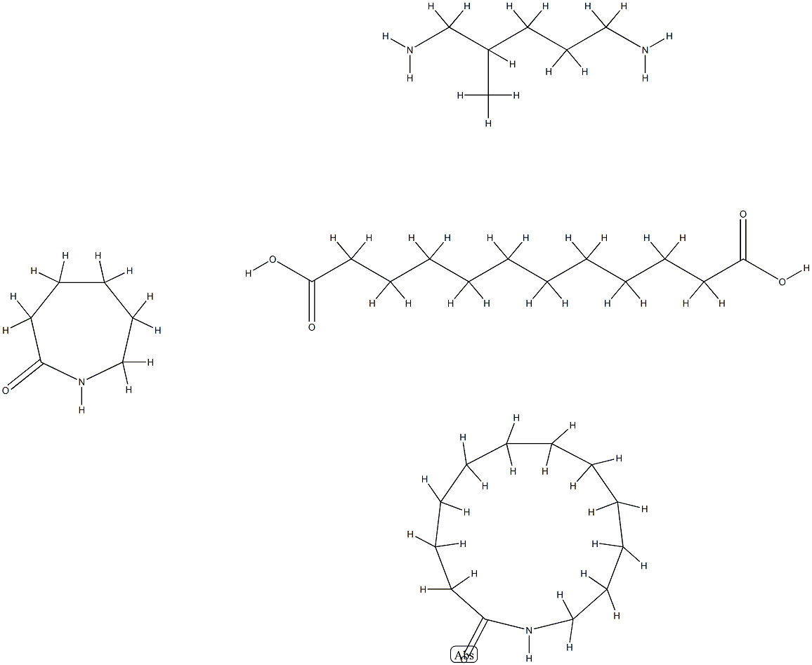 Azacyclotridecan-2-one polymer with dodecandioic acid, hexahydro-2H-azepin-2-one and 2-methyl-1,5-pentanediamine Structure