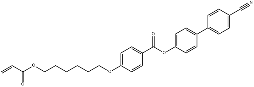 4[4[6-Acryloxyhex-1-yl)oxyphenyl]carboxy-biphenyl-4′-carbonitrile 구조식 이미지