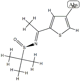 (R,E)-N-(1-(4-bromothiophen-2-yl)ethylidene)-2-methylpropane-2-sulfinamide(WXC05602) 구조식 이미지