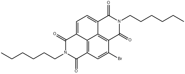 4-BroMo-2,7-디헥실벤조[3,8Mn][1,3,6,8]페난트롤린-XNUMX-테트라온 구조식 이미지