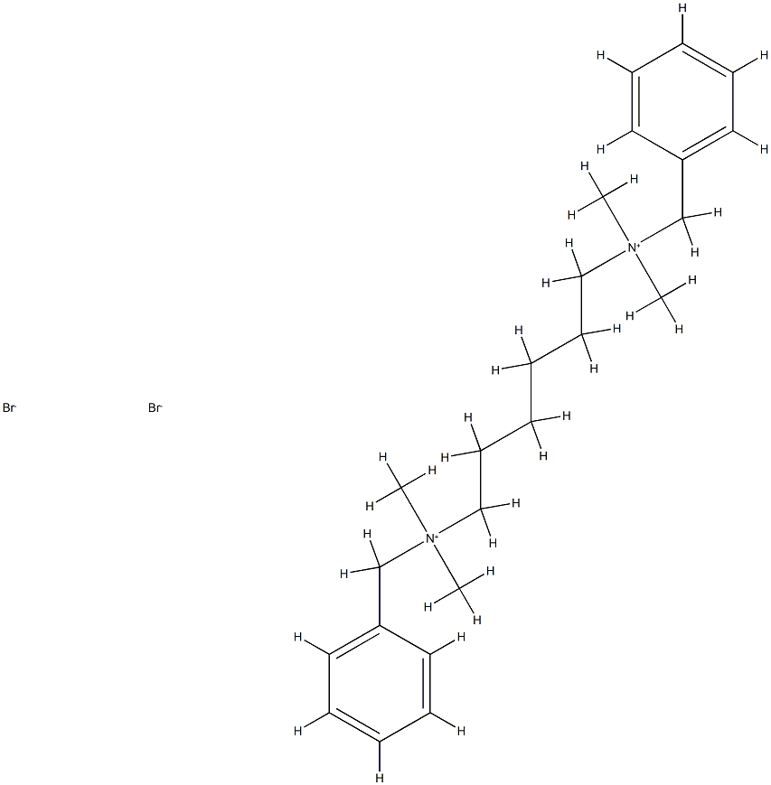 AMMONIUM, HEXAMETHYLENEBIS(BENZYLDIMETHYL-, DIBROMIDE Structure