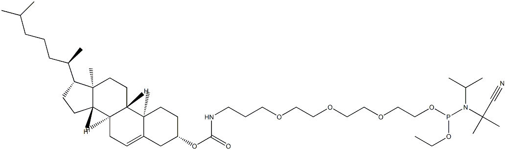 5'-Cholesteryl-TEG PhosphoraMidite Structure