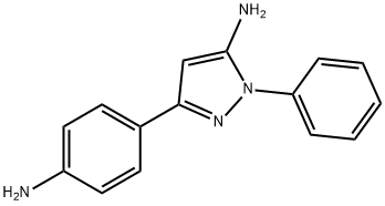 3-(4-aminophenyl)-1-phenyl-1H-pyrazol-5-ylamine 구조식 이미지