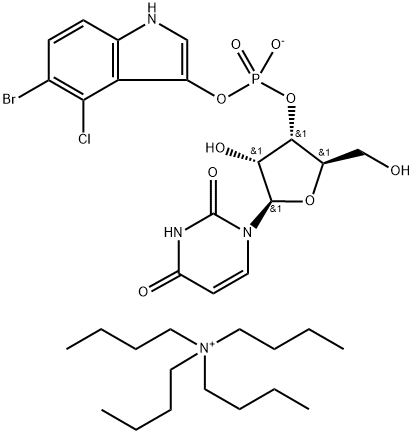 uridine-3'-(5-bromo-4-chloroindol-3-yl)-phosphate Structure