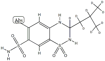 Buthiazide-d10 (Major) Structure