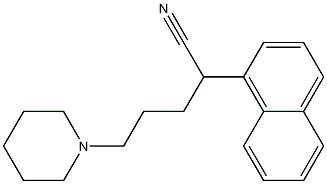α-(3-피페리디노프로필)-1-나프탈렌아세토니트릴 구조식 이미지