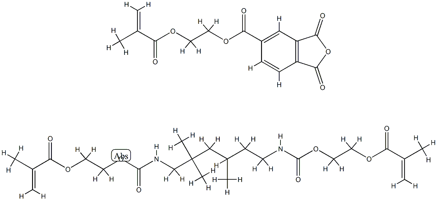 1,2-Ethanediylbis(oxy-2,1-ethanediyl) 2-methyl-2-propenoate polymer wi th 7,7,9(or 7,9,9)-trimethyl-4,13-dioxo-3,14-dioxa-5,12-diazahexadecan e-1,16-diyl 2-methyl-2-propenoate Structure