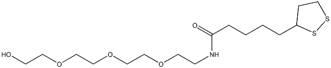 Lipoamido-PEG3-alcohol Structure