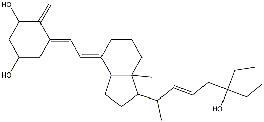 1,25-디하이드록시-26,27-디호모-22-엔-비타민D3 구조식 이미지