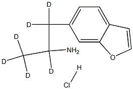 α-M에틸-6-벤조푸란EthanaMine-d6염산염 구조식 이미지