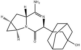 3H-Cyclopropa[4,5]pyrrolo[1,2-a]pyrazin-3-one, 6-aMino-1,1a,4,6a,7,7a-hexahydro-4-(3-hydroxytricyclo[3.3.1.13,7]dec-1-yl)-, (1aS,4S,6aR,7aS)- 구조식 이미지
