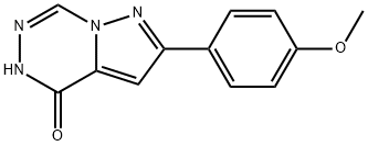 2-(4-Methoxyphenyl)pyrazolo[1,5-d][1,2,4]triazin-4(5H)-one 구조식 이미지