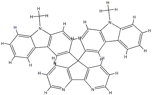 5,5-Bis(9-methyl-9H-carbazol-3-yl)-5H-cyclopenta[2,1-b:3,4-b']dipyridine Structure