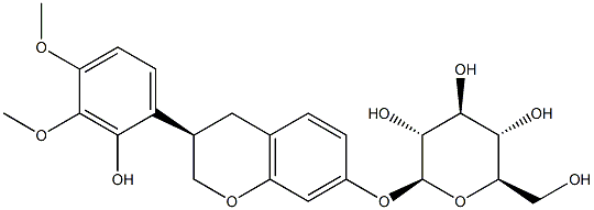 Astraisoflavan-7--O--β-D-glucoside Structure