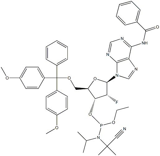 Dmt-2'fluoro-da(bz) amidite 구조식 이미지