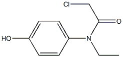 2-chloro-N-ethyl-N-(4-hydroxyphenyl)acetamide 구조식 이미지