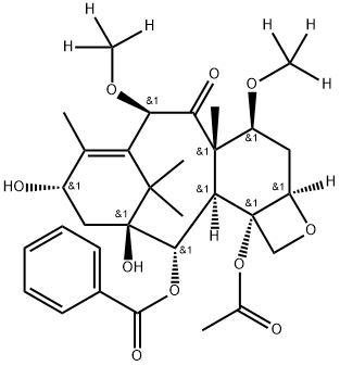 10-Deacetyl-7,10-dimethoxy-Baccatin III-d6 구조식 이미지