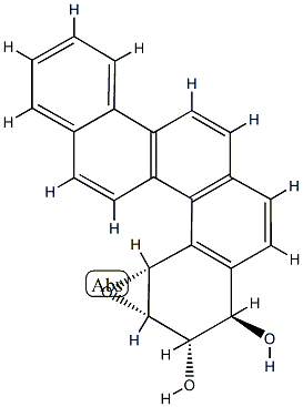 R-9,T-10-DIHYDROXY-C-11,12-OXY-9,10,11,12-TETRAHYDROBENZO[C]CHRYSENE 구조식 이미지