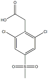 2-(2,6-dichloro-4-(methylsulfonyl)phenyl)acetic acid 구조식 이미지