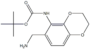 tert-butyl 6-(aminomethyl)-2,3-dihydrobenzo[b][1,4]dioxin-5-ylcarbamate Structure