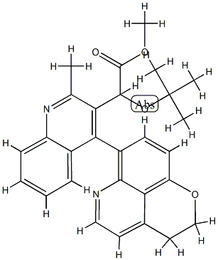 3-Quinolineacetic acid, 4-(2,3-dihydropyrano[4,3,2-de]quinolin-7-yl)-α-(1,1-dimethylethoxy)-2-methyl-, methyl ester, (αS,4R)- 구조식 이미지