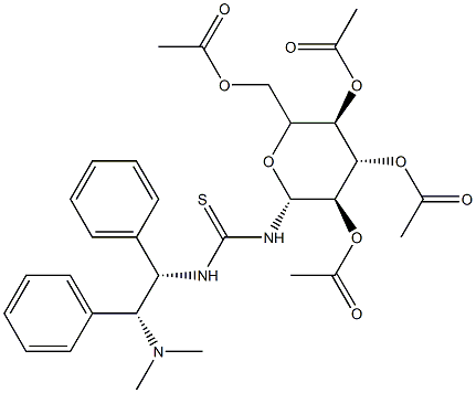 N-[(1S,2S)-2-(diMethylaMino)-1,2-diphenylethyl]-N'-(2,3,4,6-tetra-O-acetyl-β-D-glucopyranosyl)- Thiourea Structure