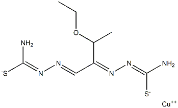 3-에톡시-2-옥소부티르알데히드비스(티오세미카르바조나토)구리(II) 구조식 이미지