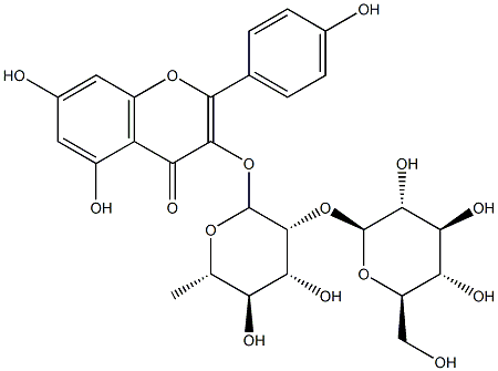 캠페롤-3-O-글루코실(1-2)람노사이드 구조식 이미지