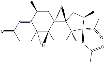 17α-(Acetyloxy)-6α,16α-dimethylpregn-4-ene-3,20-dione 구조식 이미지