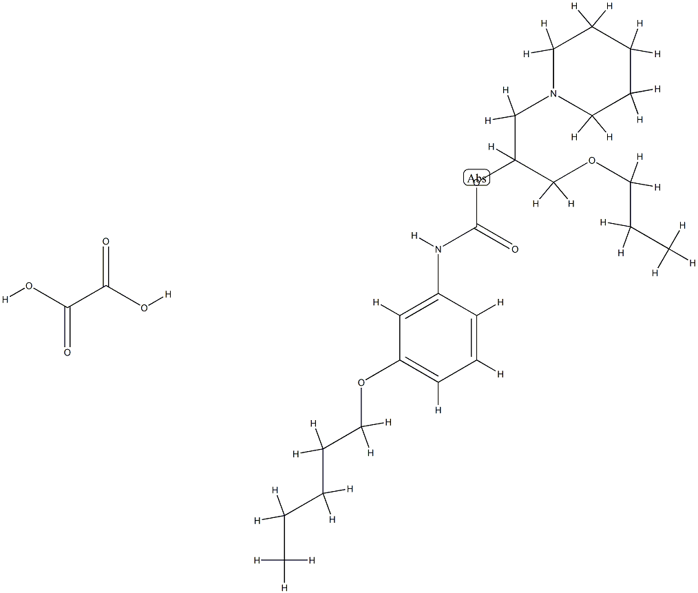 oxalic acid, [1-(1-piperidyl)-3-propoxy-propan-2-yl] N-(3-pentoxypheny l)carbamate Structure