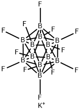 칼륨도데카플루오로-클로소-도데카보레이트 구조식 이미지