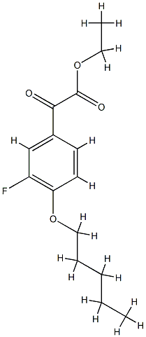 Ethyl 3-fluoro-4-n-pentoxybenzoylformate Structure