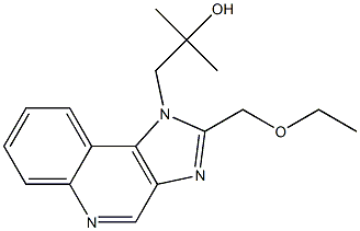 α,α-dimethyl-2-ethoxymethyl-1H-imidazo[4,5-c]quinoline-1-ethanol 구조식 이미지