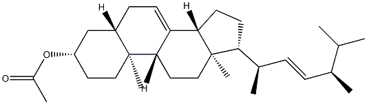 5α-Ergosta-7,22-dien-3β-ol acetate Structure