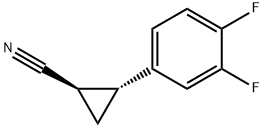 (1R,2R)-2-(3,4-difluorophenyl)cyclopropanecarbonitrile 구조식 이미지