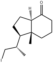 (1R,1'S)-Octahydro-1-(2'-iodo-1'-Methylethyl)-7a-Methyl-inden-4-one 구조식 이미지