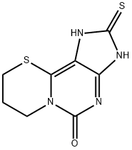 2,3,8,9-tetrahydro-2-thioxo-7H-(1,3)thiazino(2,3-i)purin-5-(1H)-one 구조식 이미지