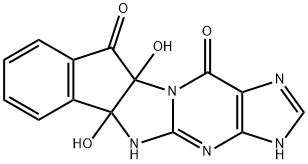 Indeno[1,2:4,5]imidazo[1,2-a]purine-10,12-dione,  3,5,5a,10a-tetrahydro-5a,10a-dihydroxy- Structure