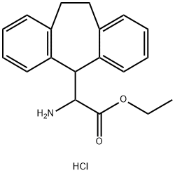 ethyl 2-amino-2-(10,11-dihydro-5H-dibenzo[a,d][7]annulen-5-yl)acetate hydrochloride Structure