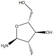 alpha-D-Arabinofuranosylamine, 2-deoxy-2-fluoro- (9CI) Structure