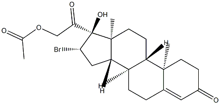 [2-[(8R,9S,10R,13S,14S,16S,17R)-16-bromo-17-hydroxy-10,13-dimethyl-3-o xo-2,6,7,8,9,11,12,14,15,16-decahydro-1H-cyclopenta[a]phenanthren-17-y l]-2-oxo-ethyl] acetate 구조식 이미지