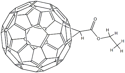 (1,2-METHANOFULLERENEC60)-61-카르복실산에틸에스테르 구조식 이미지