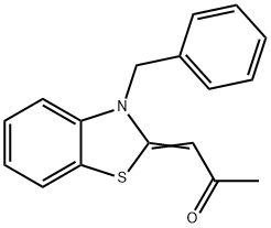 2-Propanone,1-[3-(phenylmethyl)-2(3H)-benzothiazolylidene]-(9CI) Structure