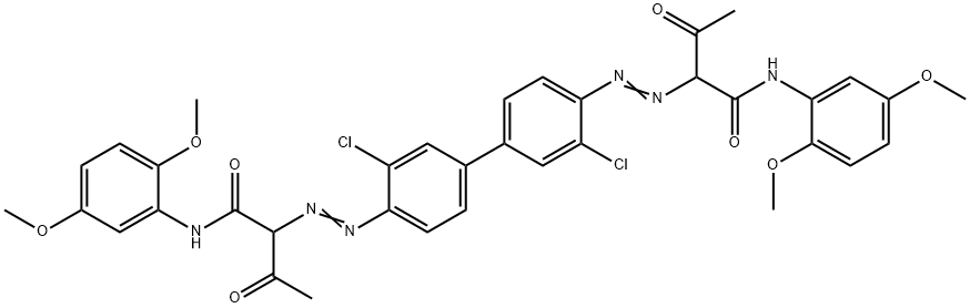 2,2'-[(3,3'-dichloro-4,4'-biphenylylene)bis(azo)]bis[2',5'-dimethoxyacetoacetanilide] 구조식 이미지