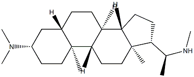 (20S)-3β-Dimethylamino-20-methylamino-5α-pregnane Structure