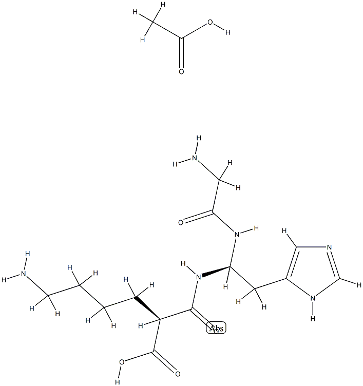 glycyl-histidyl-omega(NHCO)lysine, monoacetate Structure