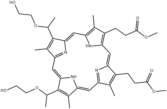2,4-di-(2-hydroxyethoxy)ethyl-deuteroporphyrin IX Structure