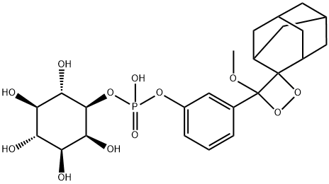 3-((4-methoxyspiro(1,2-dioxetane-3,2'-tricyclo(3.3.1.1(3,7))decan)-4-yl))phenyl myo-inositol-1-O-hydrogen phosphate 구조식 이미지