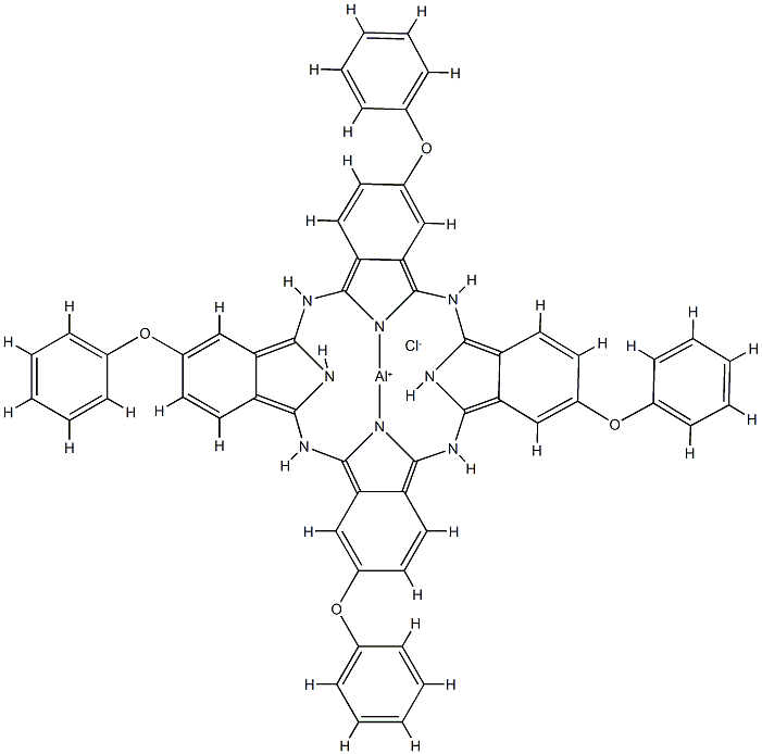 ALUMINUM 2,9,16,23-TETRAPHENOXY-29H,31H- PHTHALOCYANINE CHLORIDE 구조식 이미지