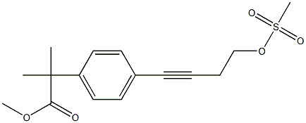 4-[4-(Methanesulfonyloxy)-1-butynyl]-α,α-di(Methyl)benzeneacetic Acid, Methyl Ester Structure